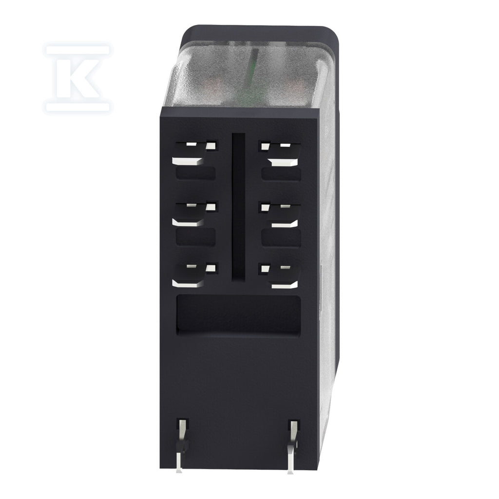 Przekaźnik interfejsowy z przyciskiem test oraz LED 24V DC, 5A, 2 styki C/O