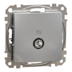 Gniazdo R/TV przelotowe (7dB), srebrne aluminium SEDNA DESIGN