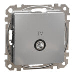 Gniazdo R/TV przelotowe (7dB), srebrne aluminium SEDNA DESIGN