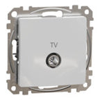 Gniazdo R/TV przelotowe (7dB), srebrne aluminium SEDNA DESIGN