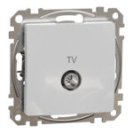 Gniazdo R/TV przelotowe (7dB), srebrne aluminium SEDNA DESIGN