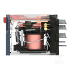 Przekaźnik pomocniczy wtykowy miniaturowy 6A, 230VAC,LED, 4 styki przełączne