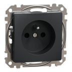 Gniazdo komputerowe RJ45 kat.6 STP, czarny antracyt SEDNA DESIGN