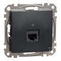 Gniazdo komputerowe RJ45 kat.5e UTP, czarny antracyt SEDNA DESIGN