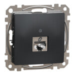 Gniazdo komputerowe RJ45 kat.6 STP, czarny antracyt SEDNA DESIGN