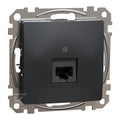 Gniazdo komputerowe RJ45 kat.6 UTP, czarny antracyt SEDNA DESIGN