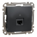 Gniazdo komputerowe RJ45 kat.6 UTP, czarny antracyt SEDNA DESIGN