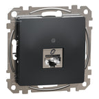 Gniazdo komputerowe RJ45 kat.6 STP, czarny antracyt SEDNA DESIGN