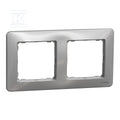 Ramka 2-krotna, srebrne aluminium SEDNA DESIGN