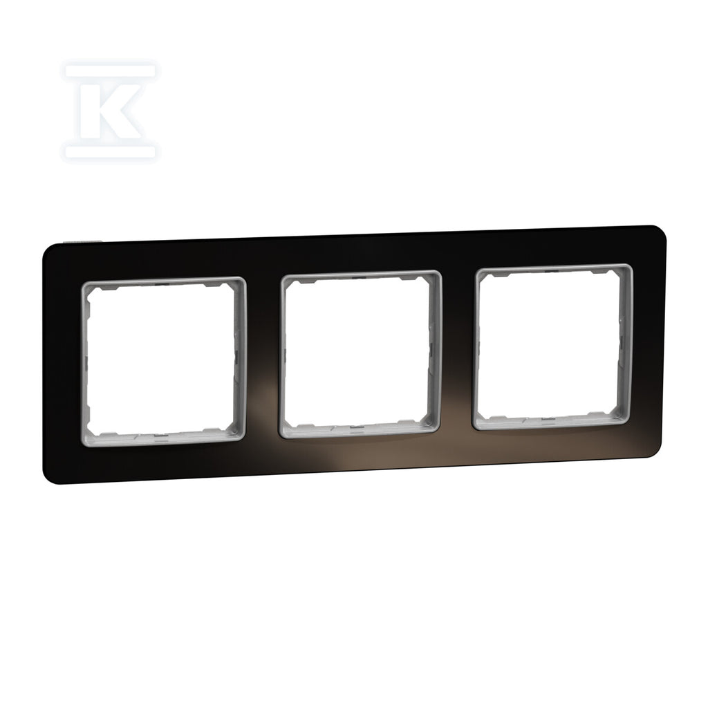 Ramka 3-krotna, imitacja szkło czarne SEDNA ELEMENTS