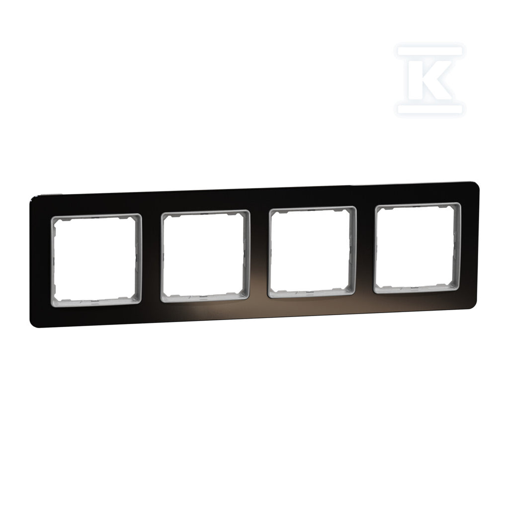 Ramka 4-krotna, imitacja szkło czarne SEDNA ELEMENTS