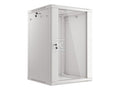 Szafa instalacyjna RACK wisząca 19" 22U 600x450 czarna (flat pack) V2