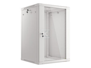 Szafa instalacyjna RACK wisząca 19" 22U 600x450 czarna (flat pack) V2