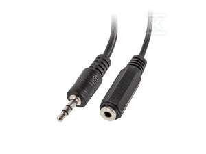 Adapter minijack 3.5 mm(m) 4PIN->2X minijack 3.5 mm(f) 3PIN na kablu 20 cm czarny