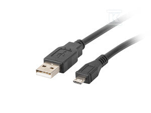 Kabel USB MICRO(m)->USB-A(m) 2.0 1.8M biały
