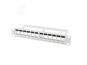 Patch panel pusty 24 PORT 1U 19" do modułów keystone czarny