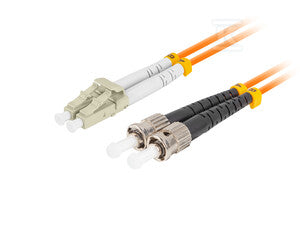 Patchcord światłowodowy mm ST/UPC-LC/UPC duplex 3.0 mm OM2 50/125 LSZH 5M pomarańczowy