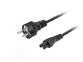 Kabel zasilający laptop (miki) CEE 7/7->IEC 320 C5 3M VDE czarny
