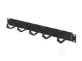 Organizer kabli 19" 1U z 5 metalowymi uchwytami typ B szary