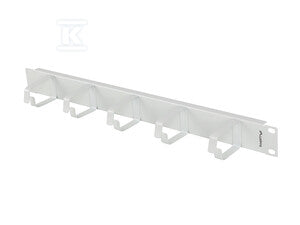 Organizer kabli 19" 1U z 5 plastikowymi uchwytami typ B czarny