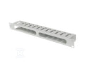 Organizer kabli 19" 2U z 10 uchwytami panel szczotkowany typ B czarny AK-1204-B