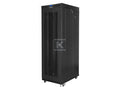 Szafa instalacyjna RACK stojąca 19" 42U 800x1000 czarna drzwi szklane LCD (flat pack) V2