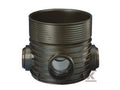 Kineta PP 600x200 zbiorcza 90st. typ X (dopływ lewy i prawy), do rury wznoszącej korugowanej 600mm oraz rury wlotowej gładkiej 200mm, z uszczelką, kolor czarny (Tegra 600)