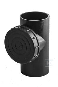 Czyszczak PEHD 125x110/88 prosty S12.5, kolor czarny, QS (Quick Stream)
