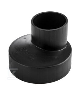 Redukcja PEHD 125x90mm S12.5 ekscentryczna, kolor czarny, QS (Quick Stream)