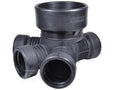Kineta PE 425x250 zbiorcza 45st. typ 2, do rury wznoszącej korugowanej 425mm oraz rury wlotowej gładkiej 250mm, z uszczelką, kolor czarny (Basic 425)