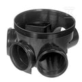 Kineta PP 600x315 zbiorcza 45st. typ 2, do rury wznoszącej korugowanej 600mm oraz rury wlotowej gładkiej 315mm, z uszczelką, kolor czarny (Basic 600)