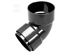 Kolano 110x110/67 dwukielichowe, Kanion PVC czarny