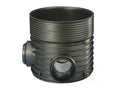 Kineta PP 600x315 przelotowa 30st. typ J (kątowa), do rury wznoszącej korugowanej 600mm oraz rury wlotowej gładkiej 315mm, z uszczelką, kolor czarny (Tegra 600)