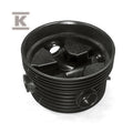 Kineta PP 1000x200 zbiorcza 90st. typ X (dopływ lewy i prawy), do rury wznoszącej korugowanej 1000mm oraz rury wlotowej gładkiej 200mm, z uszczelką, kolor czarny (Tegra 1000)