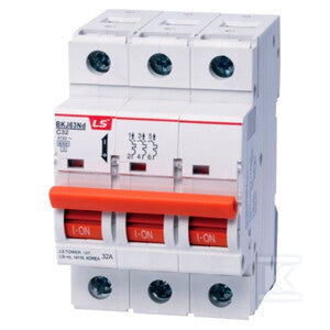 Wyłącznik nadmiarowoprądowy, 6kA serii BKJ63Nd 3P 32A charakterystyka C BKJ63Nd 3P C32
