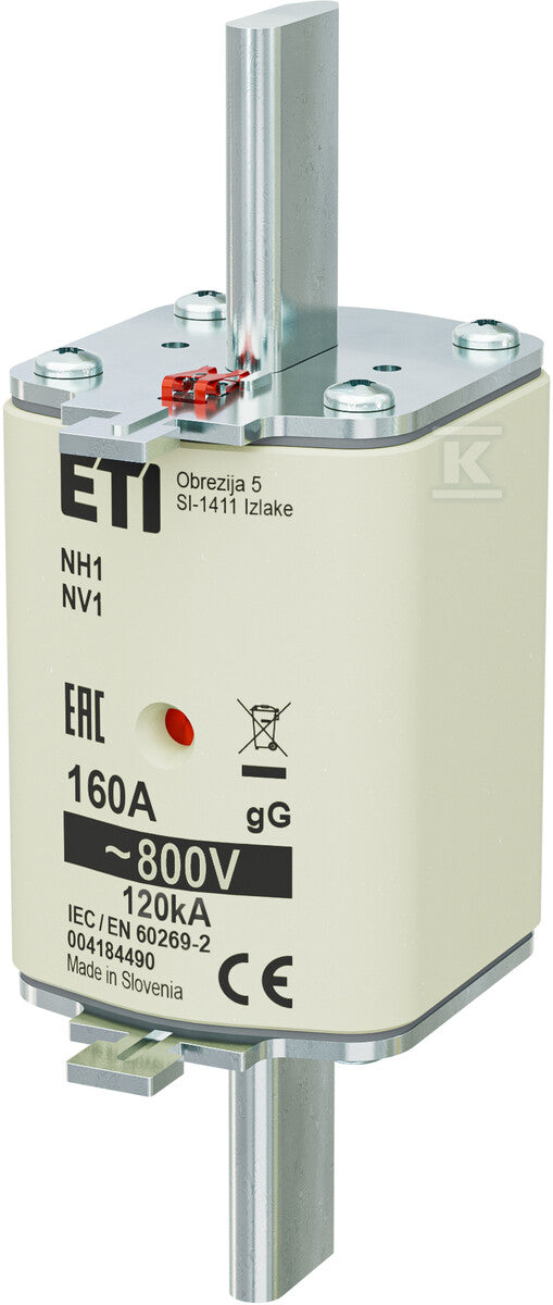 Wkładka topikowa zwłoczna - 800V - KOMBI NH1 GG 160A/800V