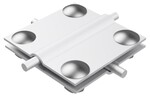 Złącze krzyżowe 4-otworowe, 2 płytkowe, B do 40mm /AL/