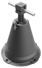 Uchwyt betonowy w tworzywie ze słupkiem, h=10,5cm, czarny /TW/