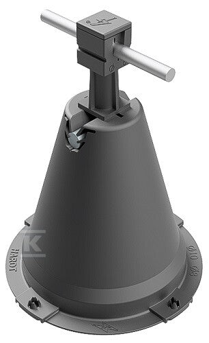 Uchwyt betonowy w tworzywie ze słupkiem, h=10,5cm, czarny /TW/