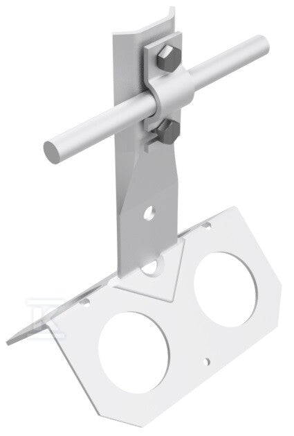 Uchwyt szczytowy z blaszką, daszek, h=8cm /AL/