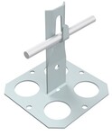 Uchwyt przyklejany z metalową podstawą z otworami zacisk, h=9cm /OC/