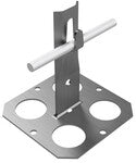 Uchwyt przyklejany z metalową podstawą z otworami zacisk, h=9cm /IN/