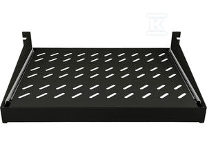 Półka wysuwana 19" 2U głęb. 350mm, kolor czarny, 4 punkty mocowania ALANTEC