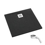 Brodzik kompozytowy Stabilsound Plus "Kalait Black Stone" 80x170x4 cm, prostokątny
