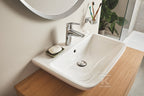 Bateria umywalkowa Grohe Eurosmart jednouchwytowa, rozmiar M, chrom, ogranicznik przepływu 5,7 l/min., głowica Ceramiczna 28 mm, korek push-open, wyciągana wylewka