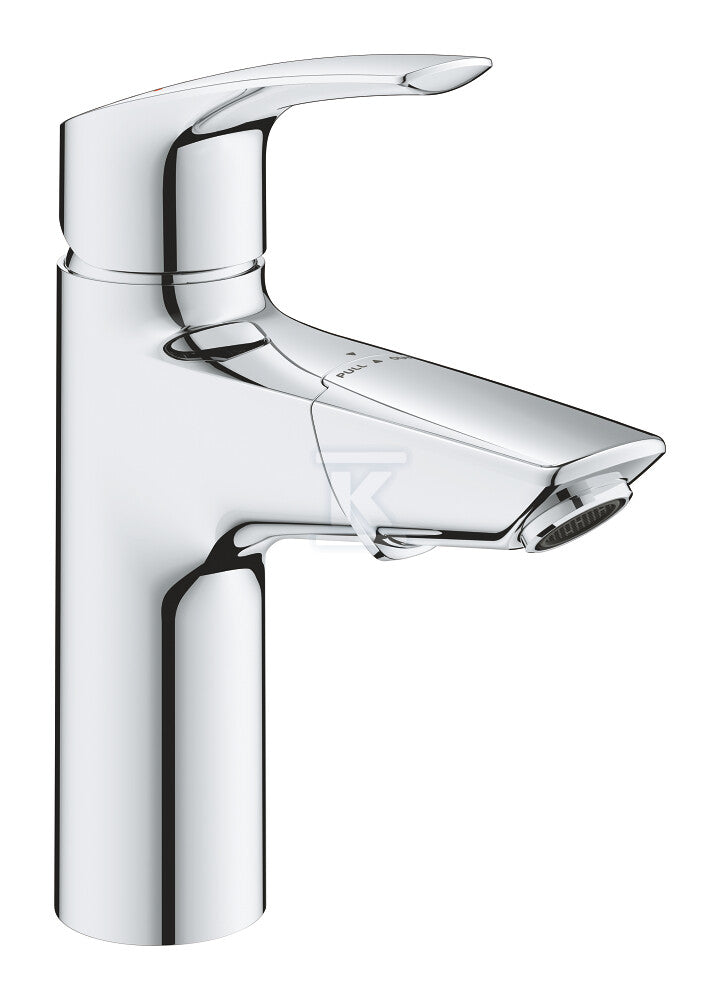 Bateria umywalkowa Grohe Eurosmart jednouchwytowa, rozmiar M, chrom, ogranicznik przepływu 5,7 l/min., głowica Ceramiczna 28 mm, korek push-open, wyciągana wylewka