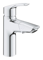 Bateria umywalkowa Grohe Eurosmart jednouchwytowa, rozmiar M, chrom, ogranicznik przepływu 5,7 l/min., głowica Ceramiczna 28 mm, korek push-open, wyciągana wylewka