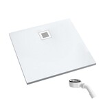 Brodzik kompozytowy Stabilsound Plus "Kalait Smooth White" 100x120x3,5 cm, prostokątny