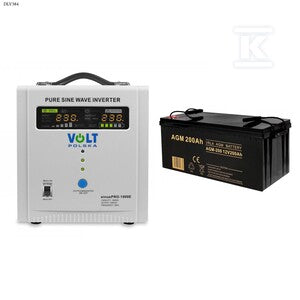 Zasilacz awaryjny SINUS PRO 1500 E 12/230V (1050/1500W) + Akumulator AGM 12V 200 Ah