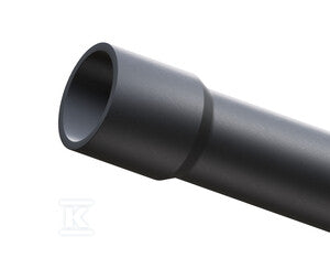 Rura osłonowa gładkościenna z kielichem RHDPEm-UV 75/4,5 czarna kielich 18cm L= 6m 750N